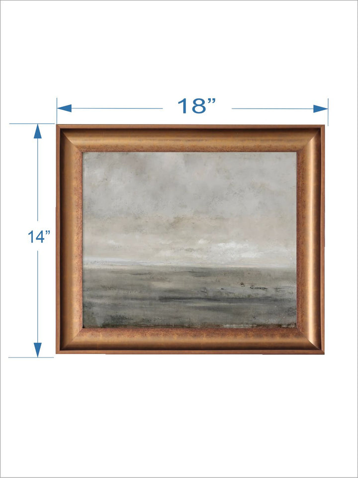 The Vintage Artistry Grey Muted Seascape Wall Art