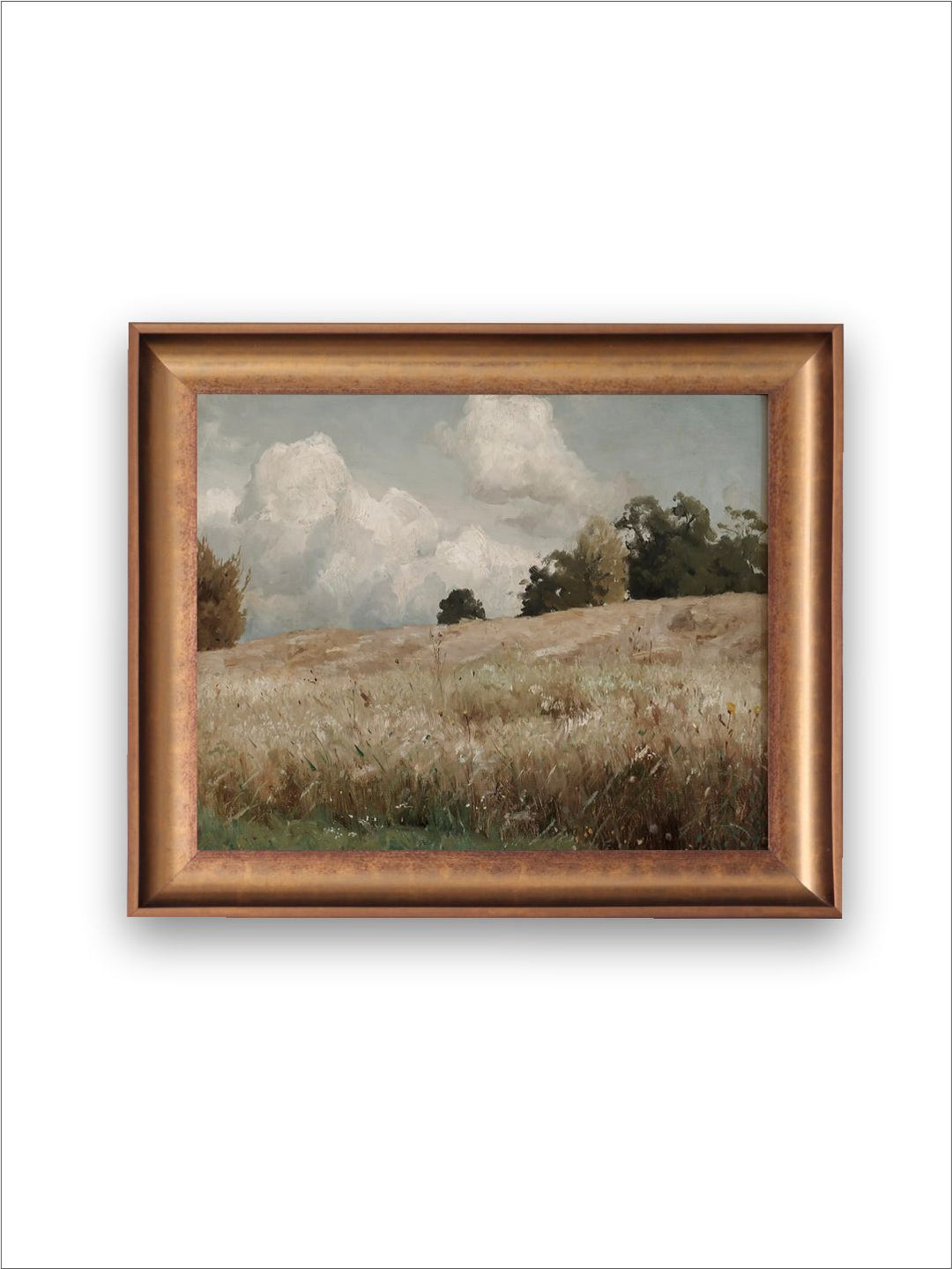 The Vintage Artistry Beige Landscape Painting Wall Art