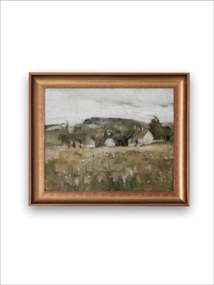 The Vintage Artistry Beige Country Scenery Wall Art