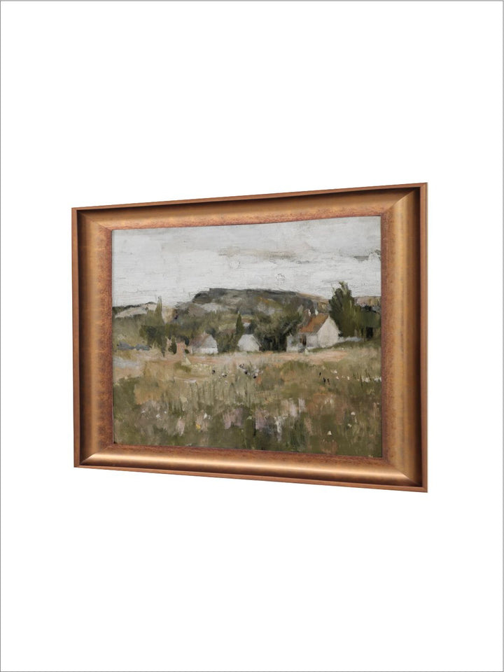 The Vintage Artistry Beige Country Scenery Wall Art