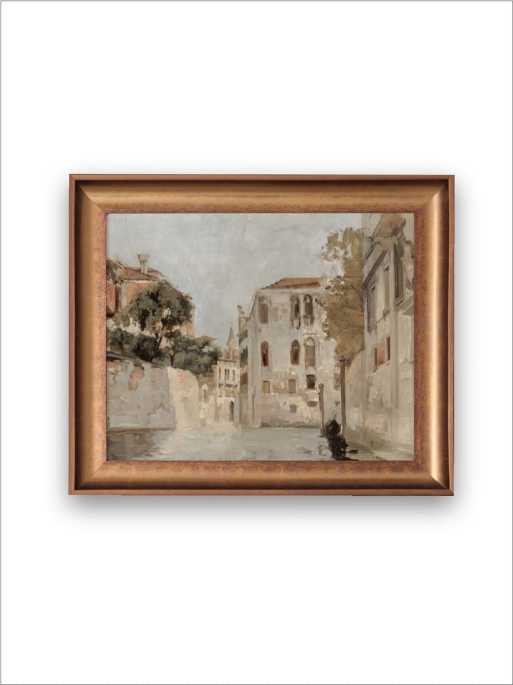 The Vintage Artistry Beigevenice Canal Wall Art