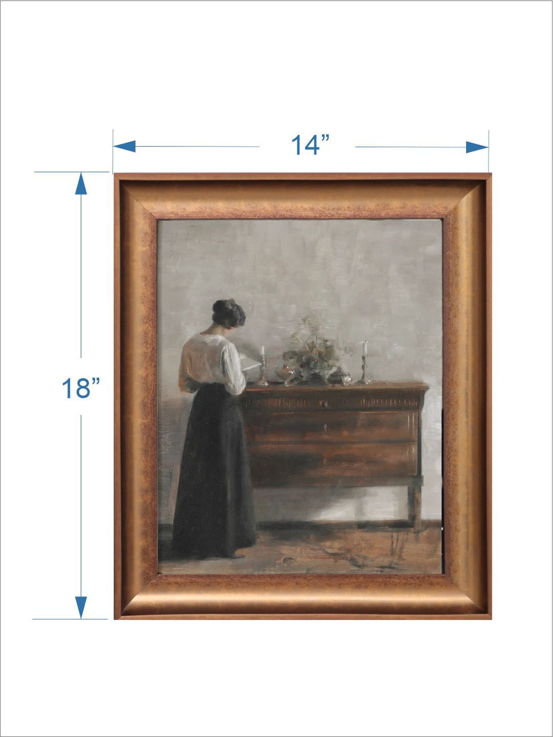 The Vintage Artistry Brown & Black European Portrait Painting Framed Wall Painting