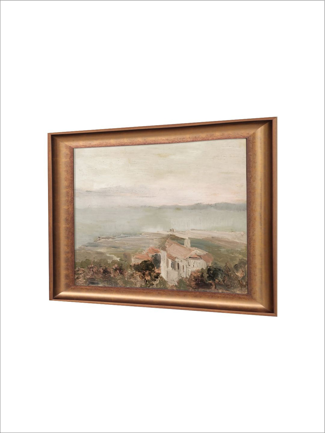 The Vintage Artistry Gold-Toned & Beigeneutral Landscape Painting Wall Art