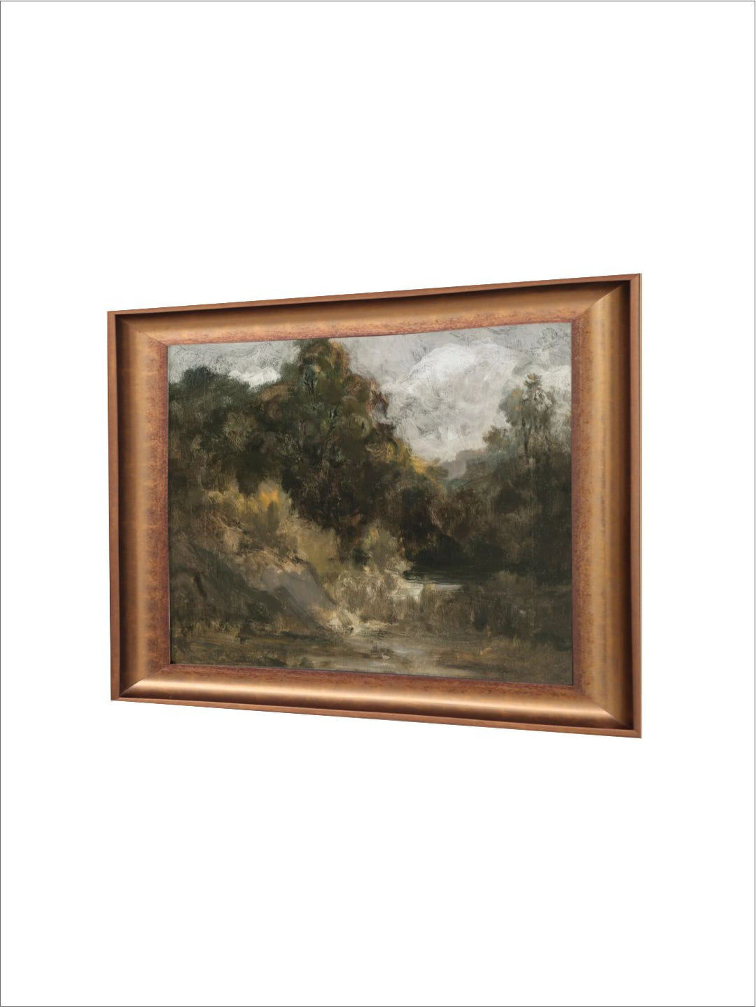 The Vintage Artistry Moody Country Landscape Painting Wall Art