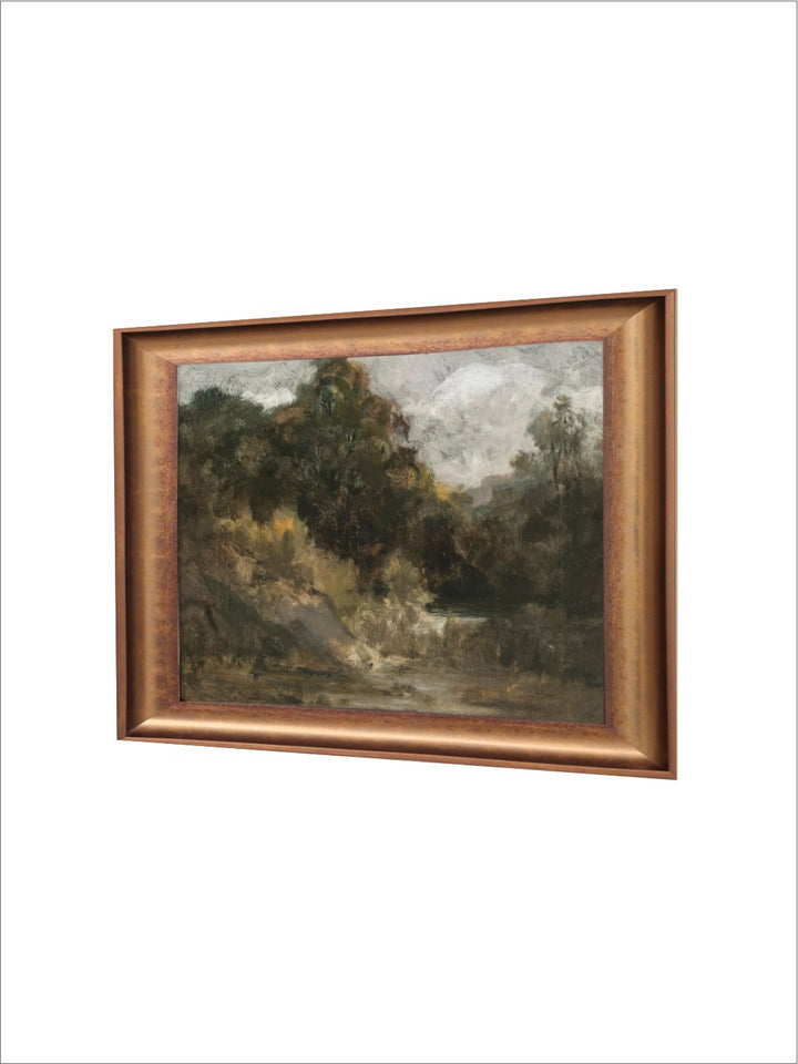 The Vintage Artistry Moody Country Landscape Painting Wall Art