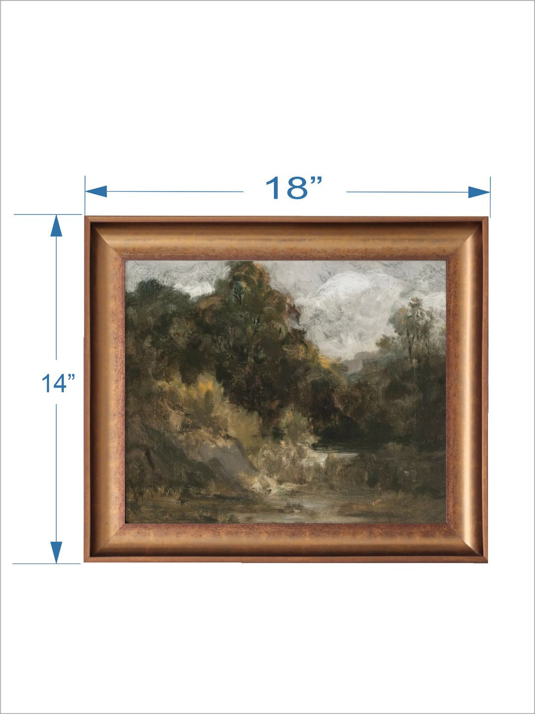 The Vintage Artistry Moody Country Landscape Painting Wall Art
