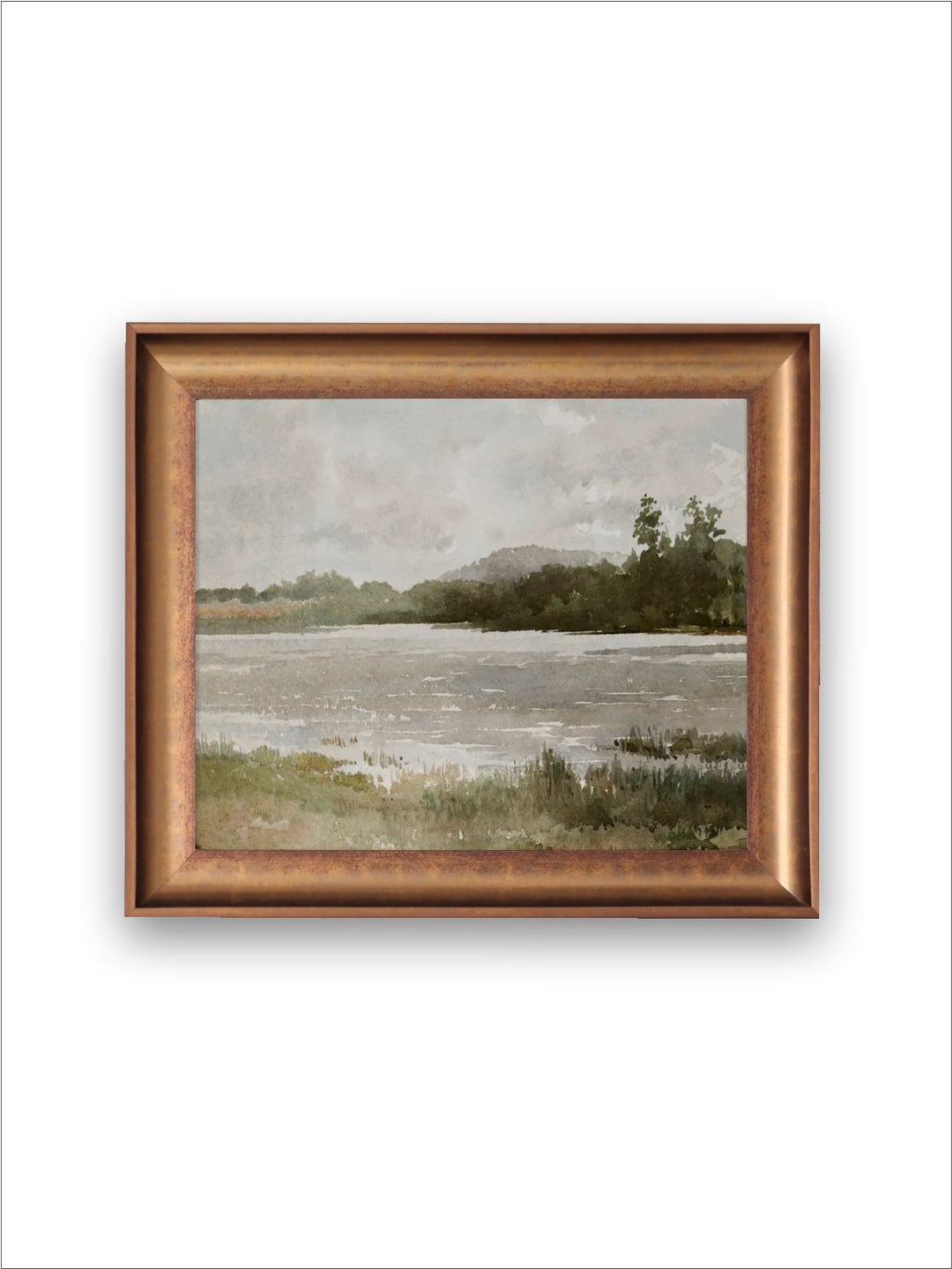 The Vintage Artistry Grey & Brown Lakeside Printed Wall Art
