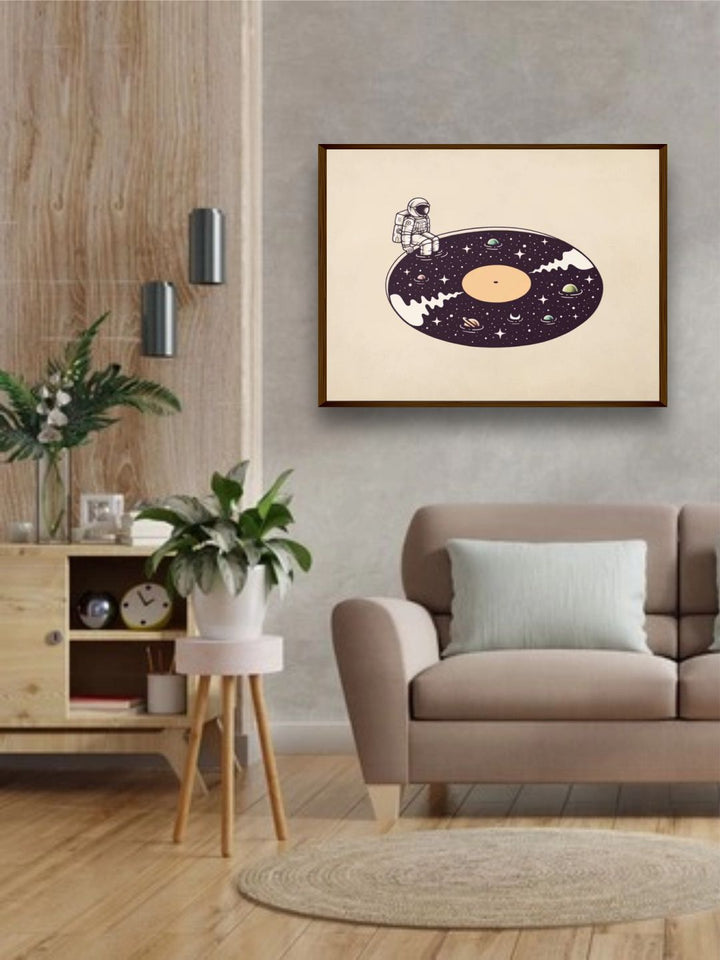"Brown & Beige Abstract Painting Wall Art''