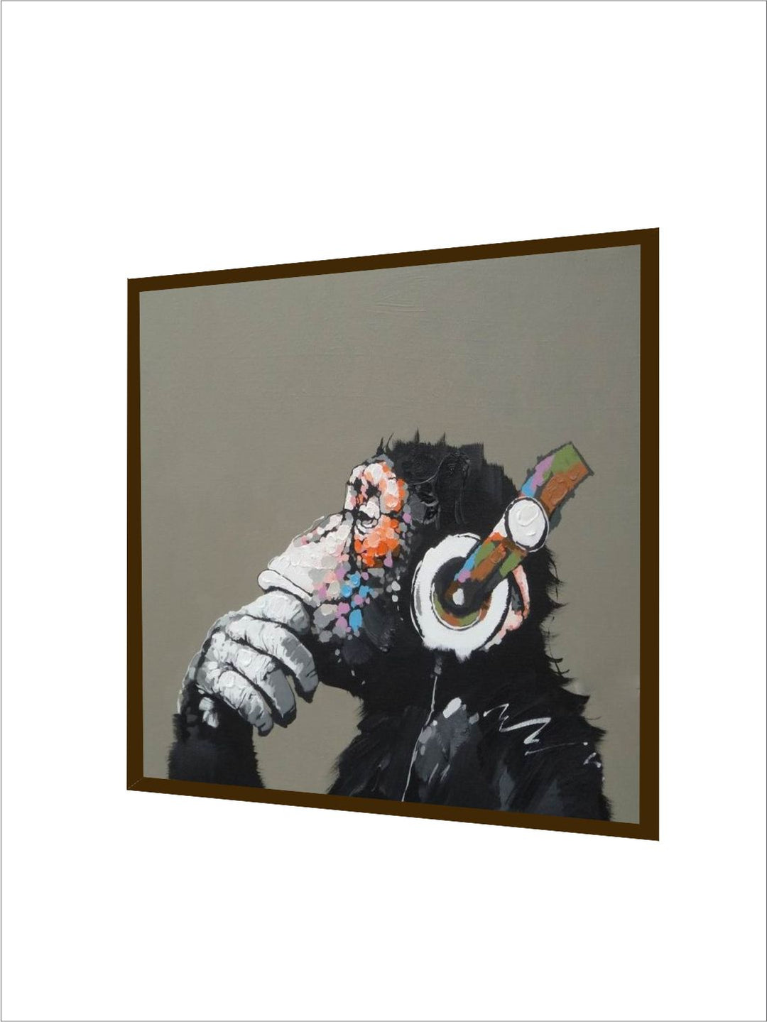 "Black Animal Printed Framed Wall Art''