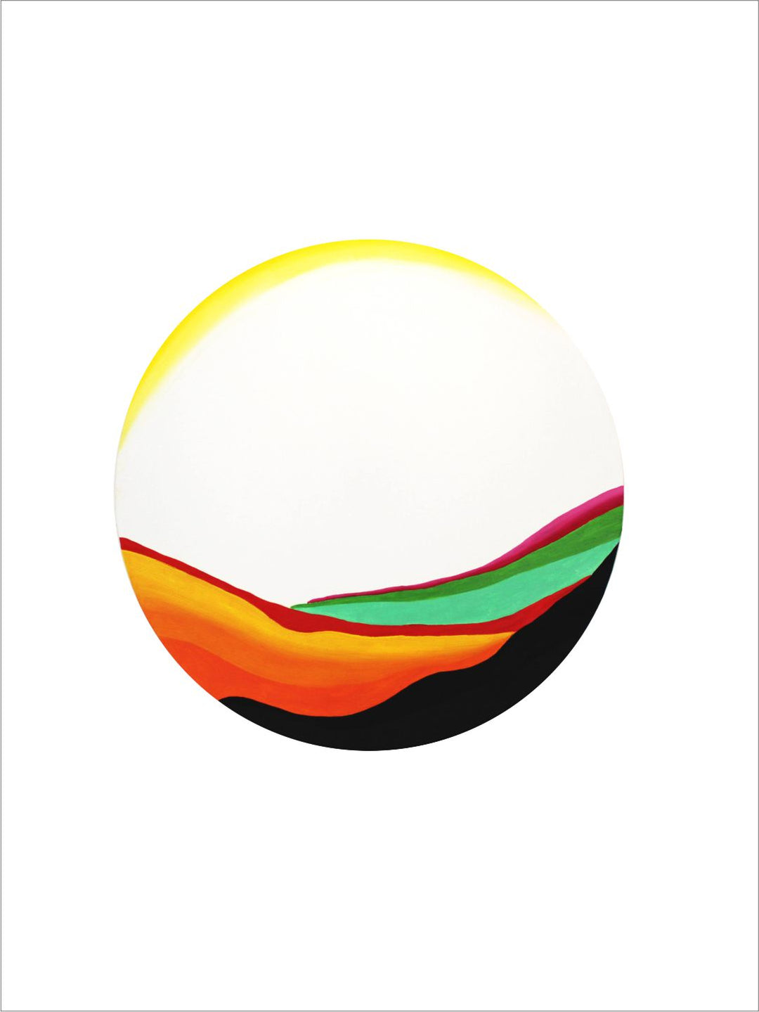 "Orange & White Abstract Painting Wall Art''
