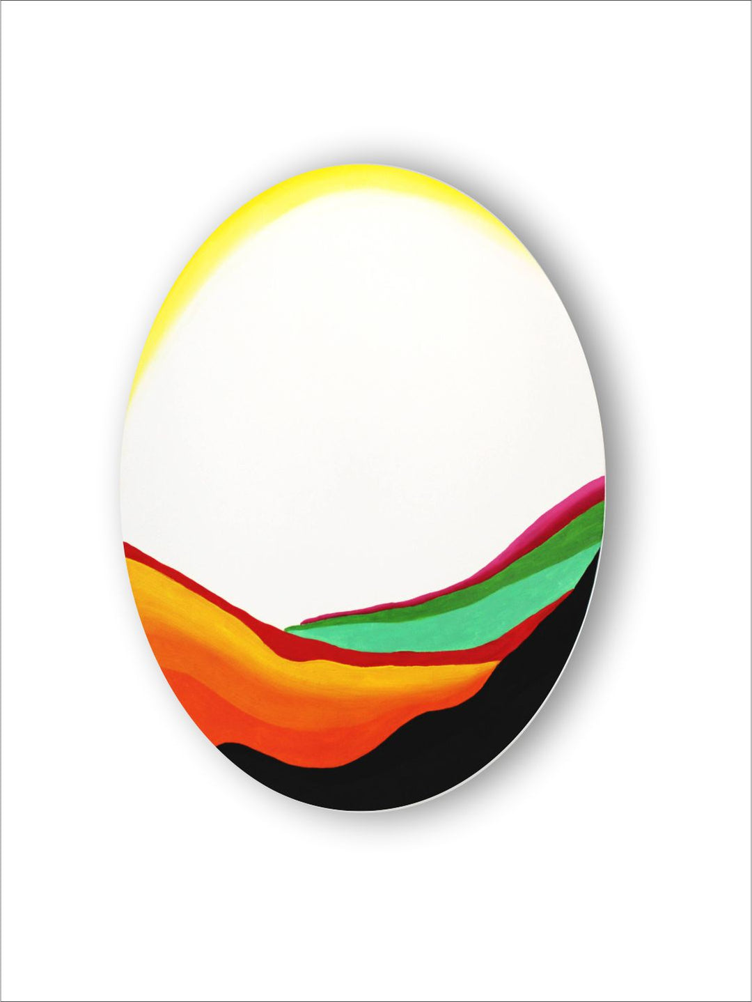 "Orange & White Abstract Painting Wall Art''