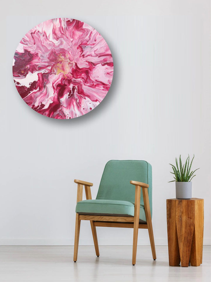 " Purple & White Abstract Painting Wall Art''
