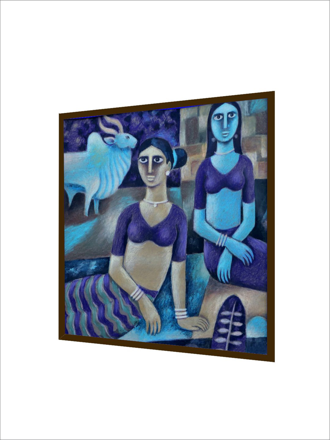 "Blue Abstract Painting Wall Art''