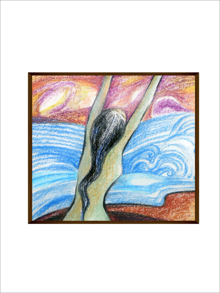 " Blue & Pink Abstract Wall Paintings''