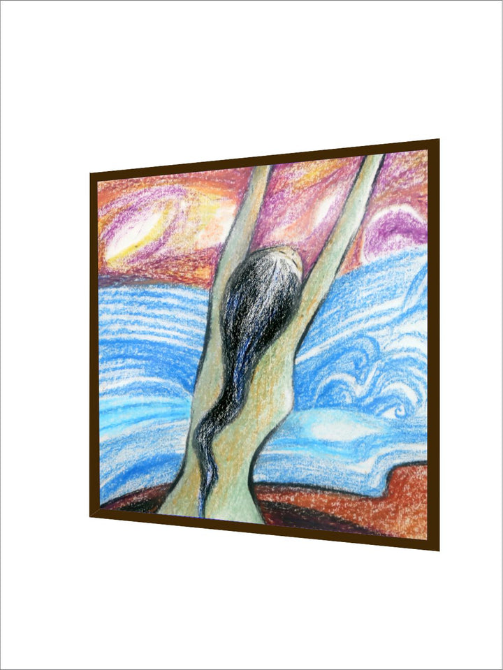 " Blue & Pink Abstract Wall Paintings''