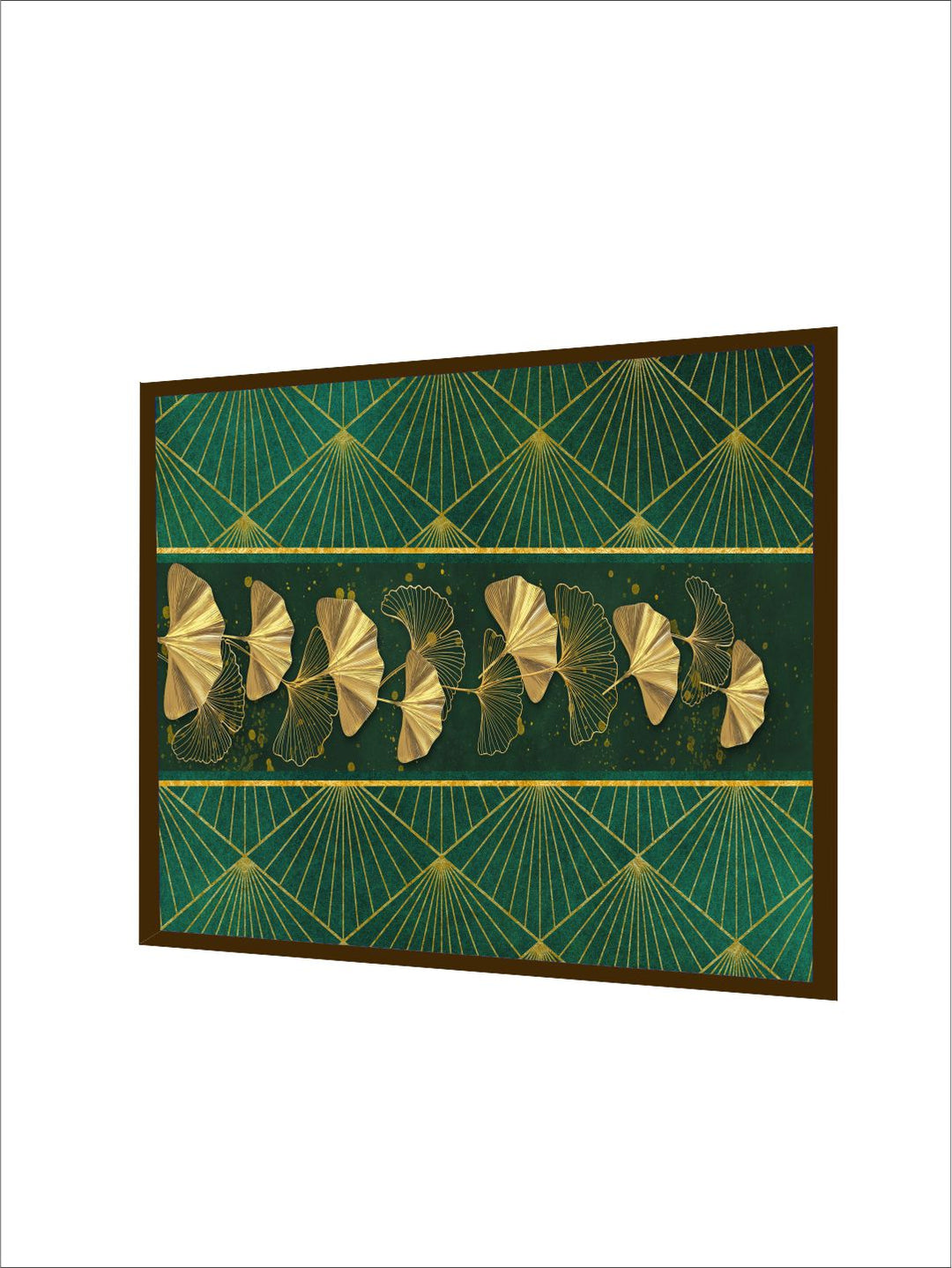 "Green & Black Abstract Painting Wall Art "