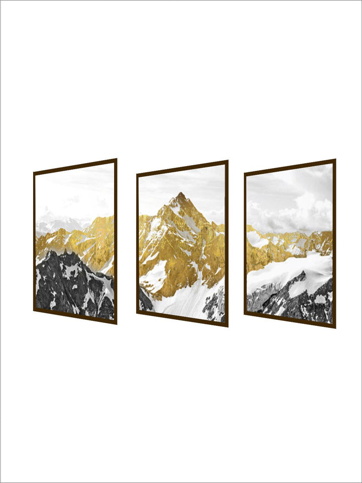 Golden Peaks Triptych