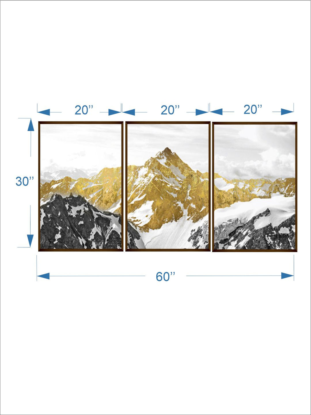Golden Peaks Triptych