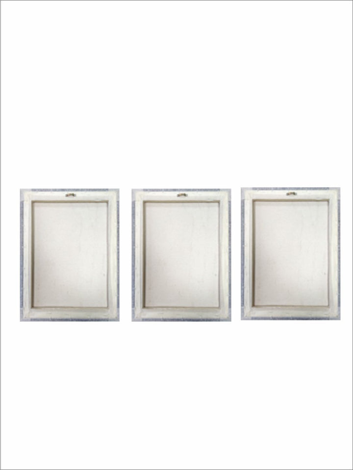 "Set Of 3 Pink & Black Abstract Printed Framed Wall Art "