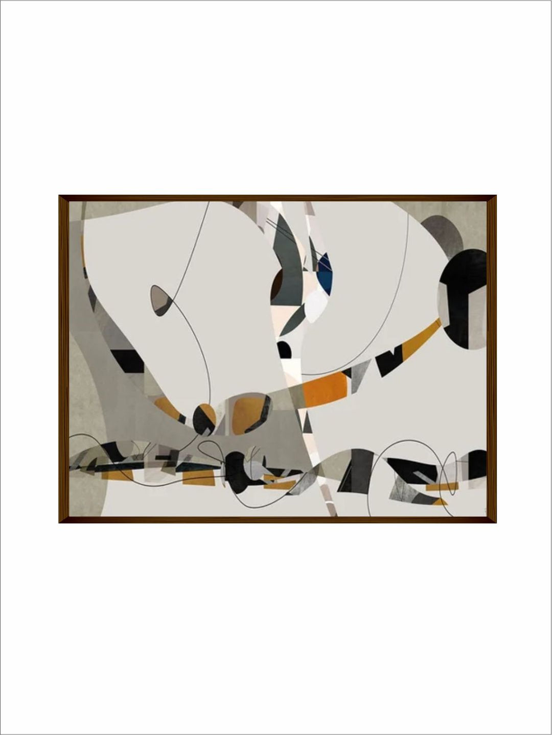 "Grey Abstract Painting Wall Art''