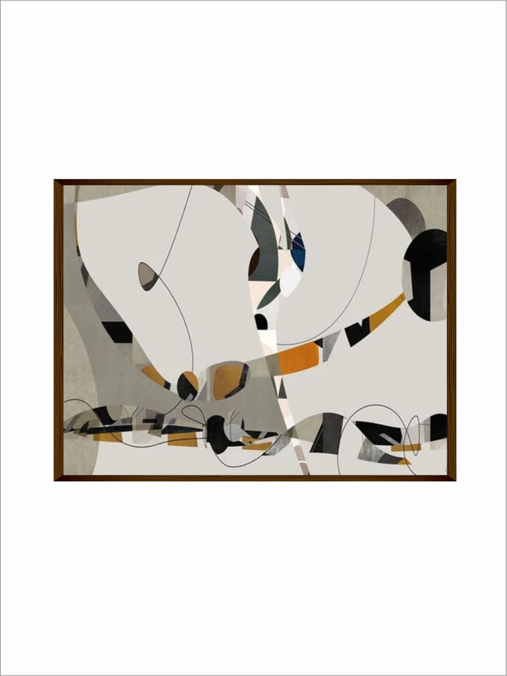 "Grey Abstract Painting Wall Art''