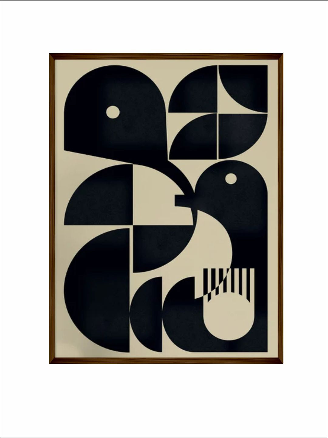 "Black Abstract Painted Framed Wall Art''