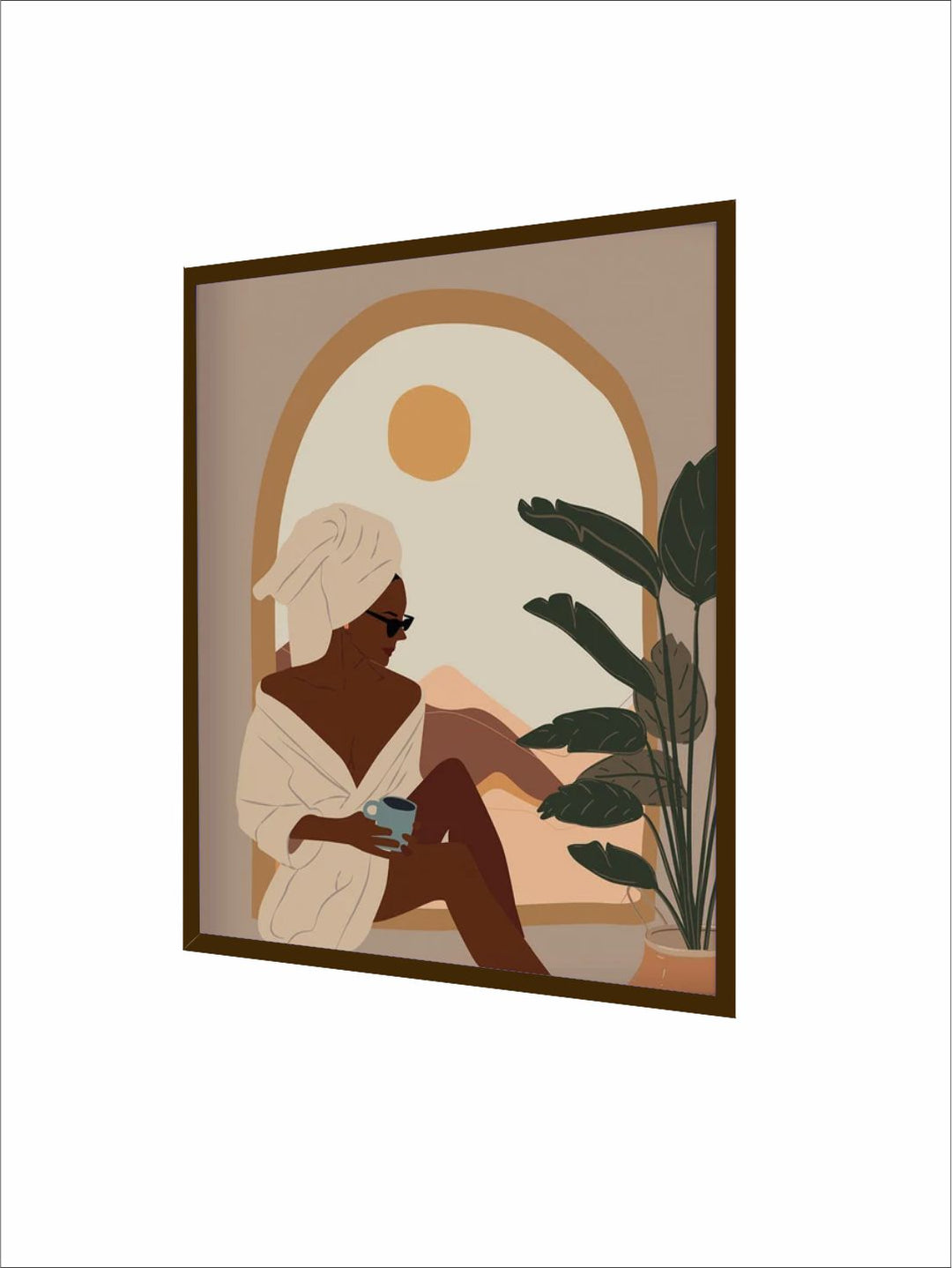 Contemplative Figure in Earthy Hues