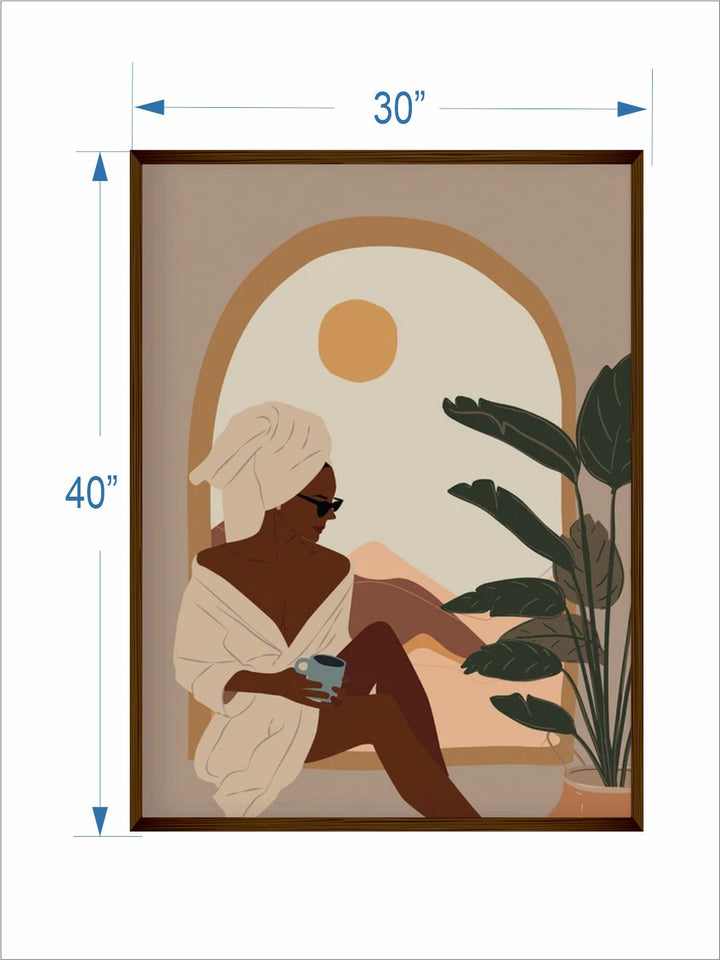 Contemplative Figure in Earthy Hues