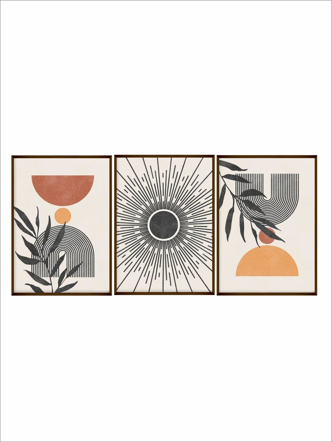 Botanical Silhouettes and Celestial Bodies