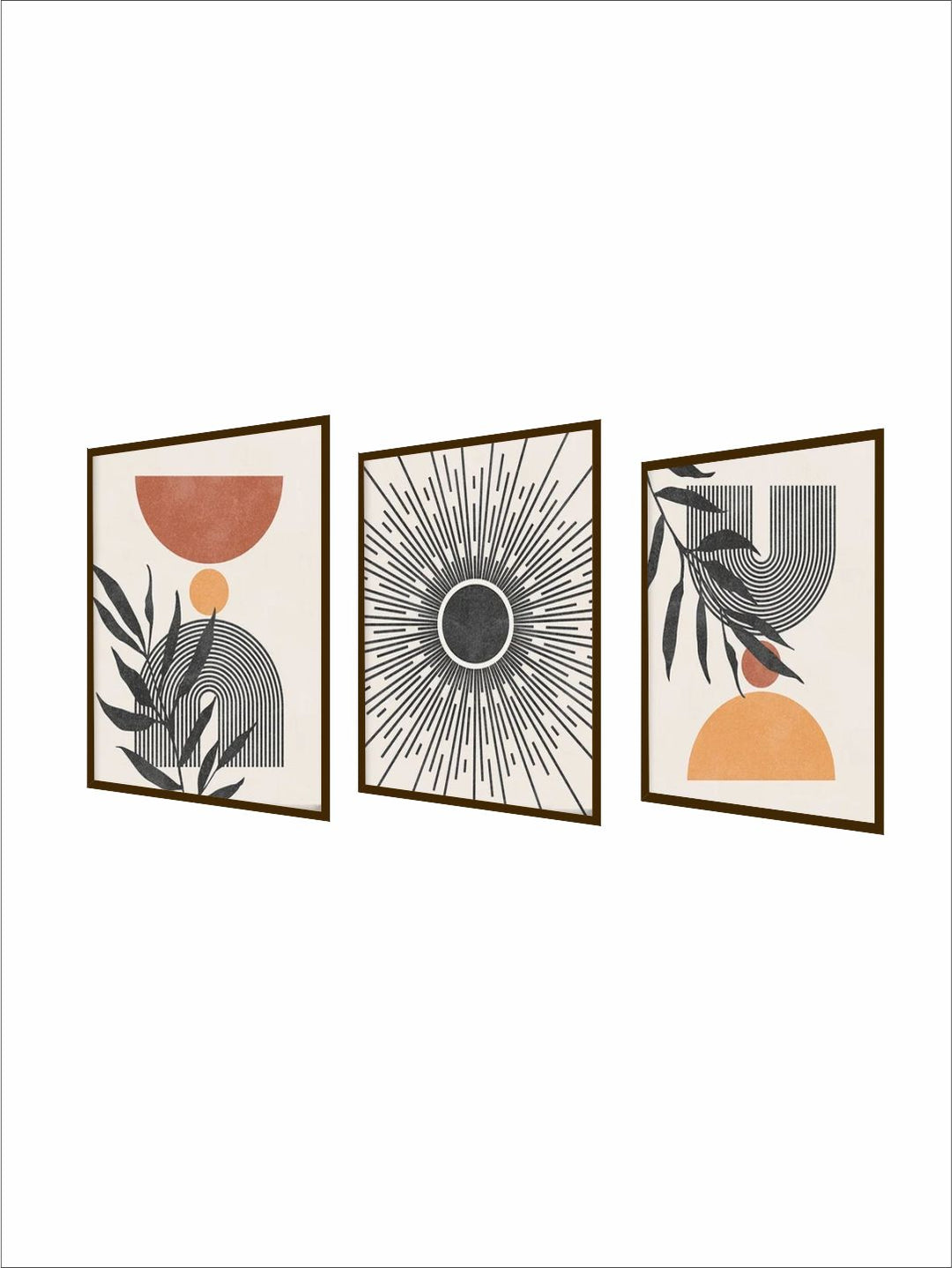 Botanical Silhouettes and Celestial Bodies