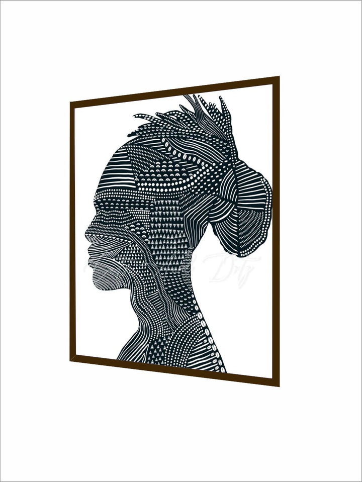 "Black & White Abstract Painting Wall Art''
