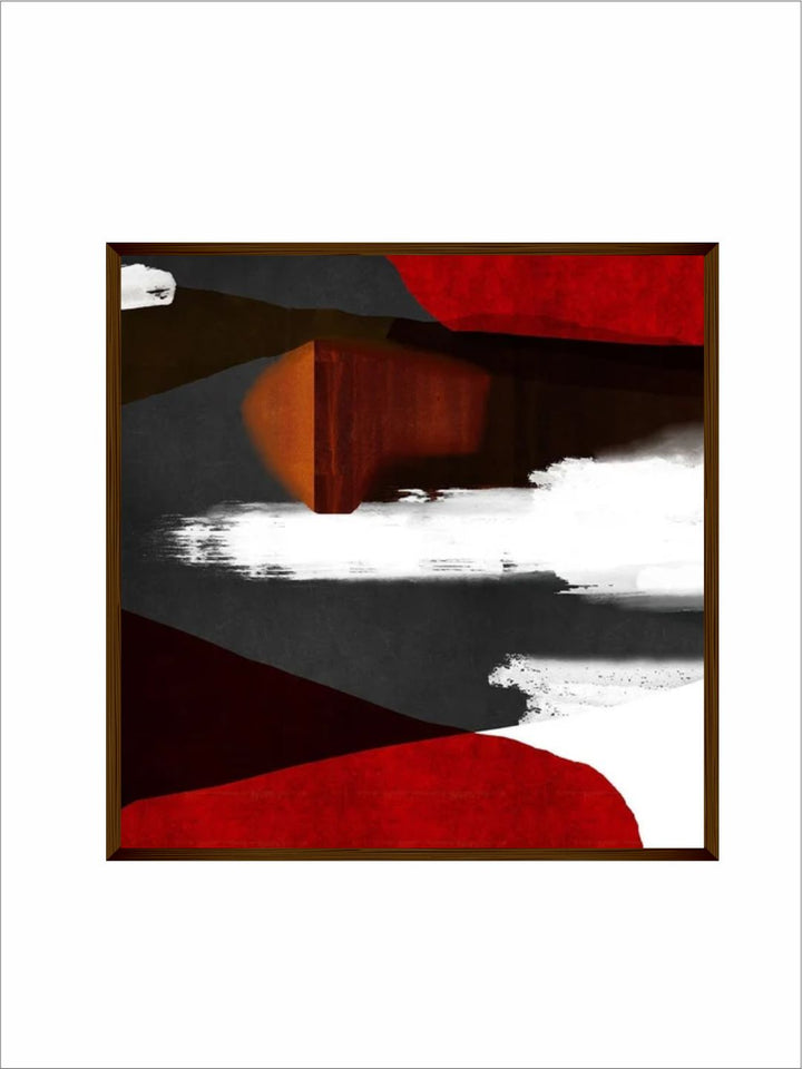 "Maroon Abstract Painting Wall Art''