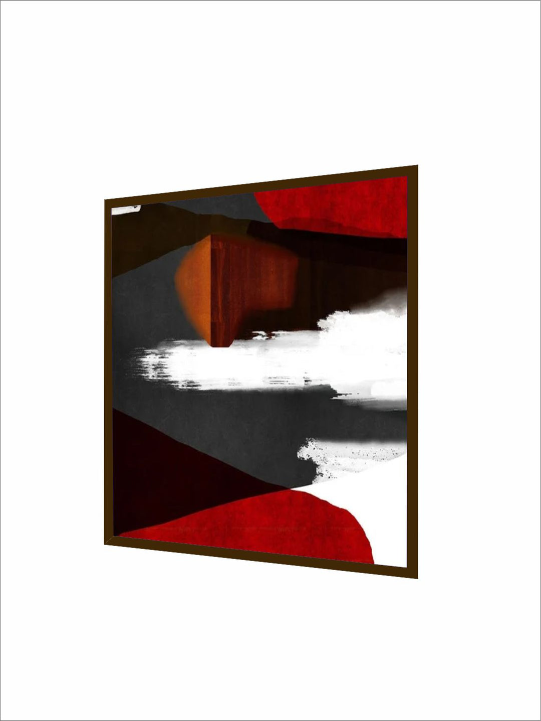 "Maroon Abstract Painting Wall Art''
