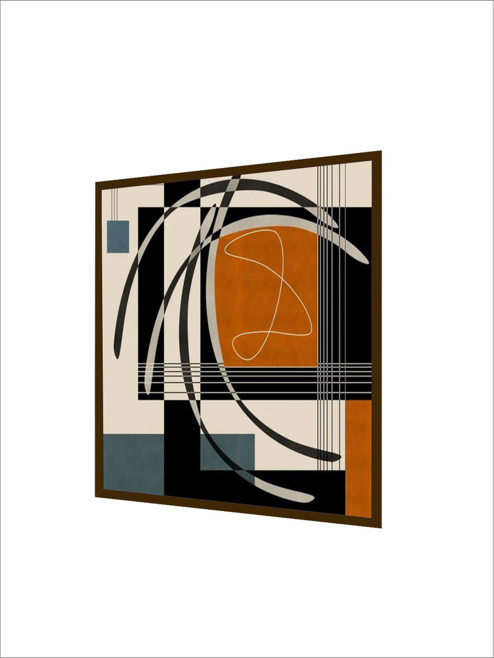"White & Grey Abstract  Wall Art''