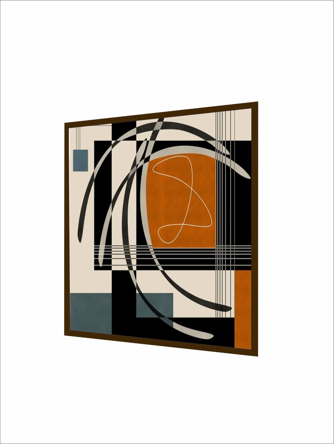 "  Black  Brown Abstract Wall Art''