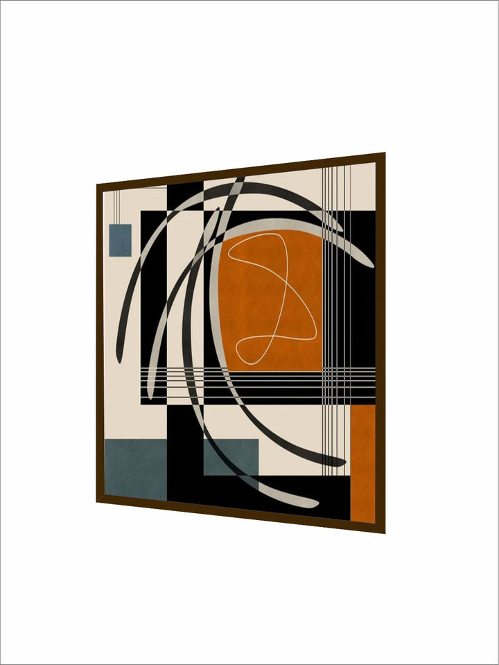 "  Black  Brown Abstract Wall Art''