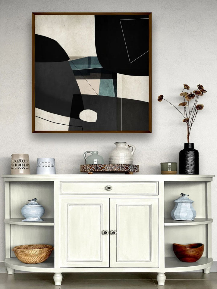 "Black Abstract Painting Wall Art''