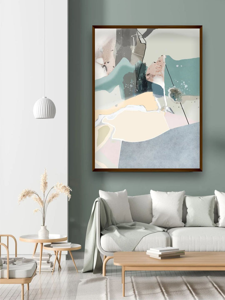 "Blue Abstract Painting Wall Art''