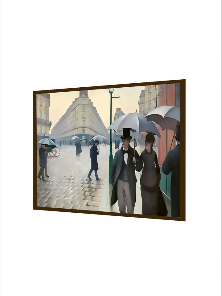 "Beige & Black Landscape Abstract Painting Wall Art"