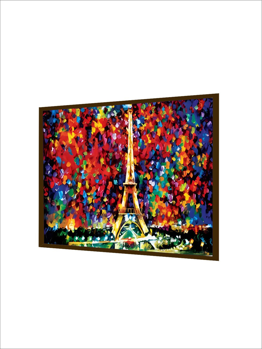 "Red  Blue Abstract Canvas Painting Framed Wall Art"