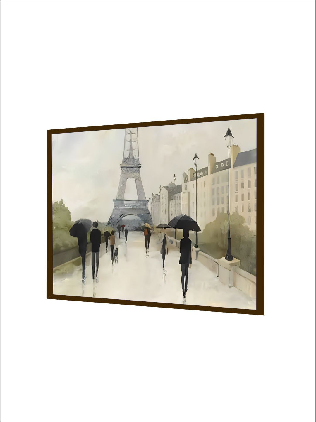 "Grey & Beige Landscape Painting Wall Art"