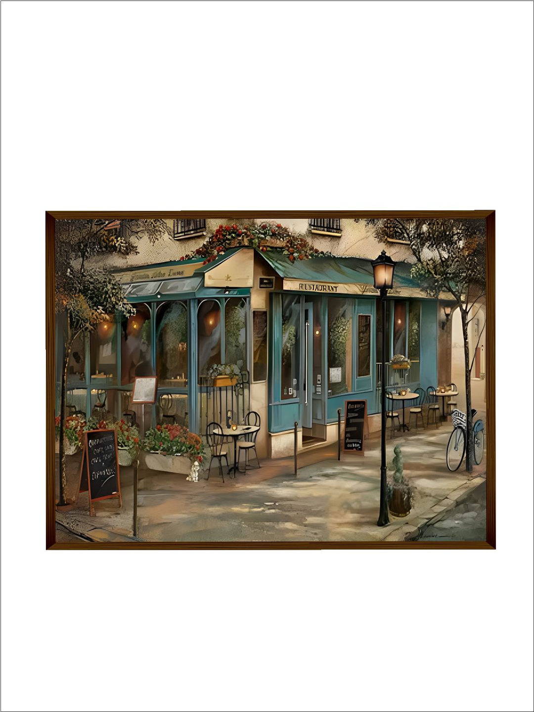 "Blue & Beige Landscape Painted Wall Art"