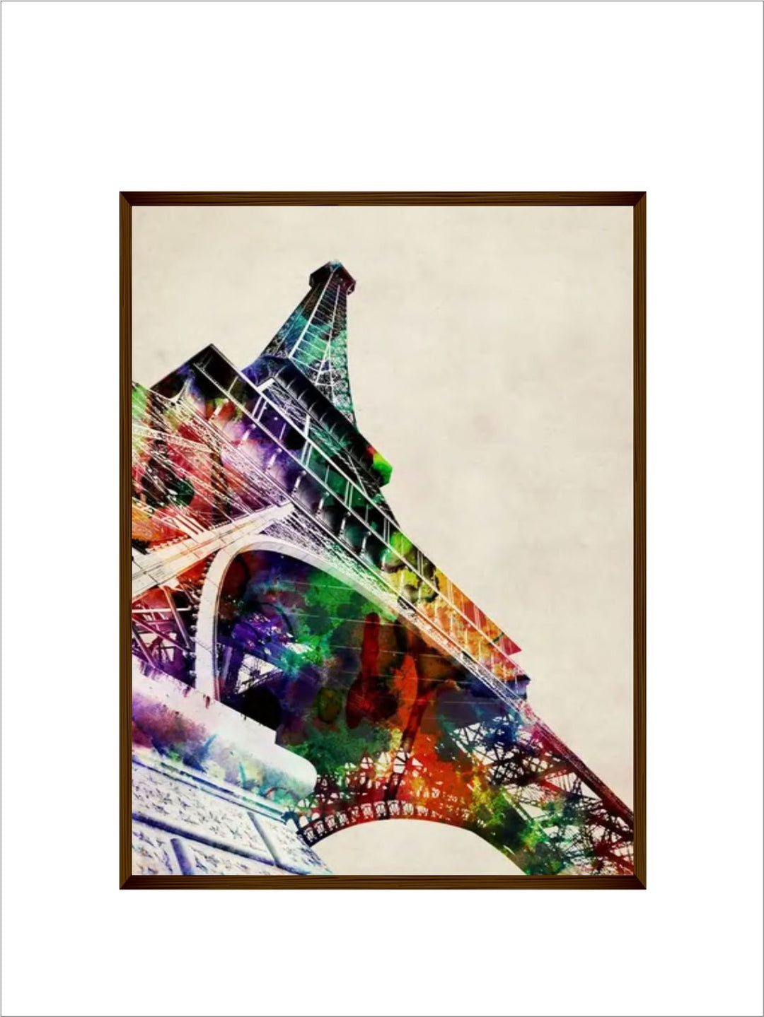 "Beige & Red Landscape Painting Wall Art"
