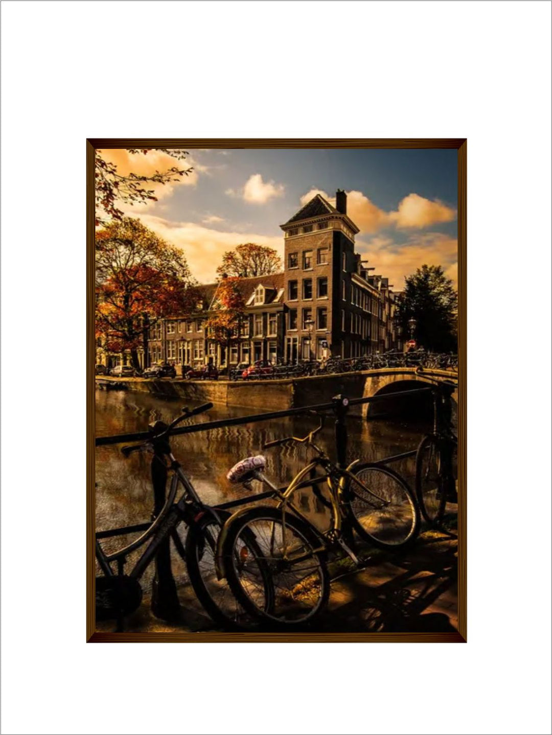 "Brown  Blue Photograph Printed Framed Wall Art''