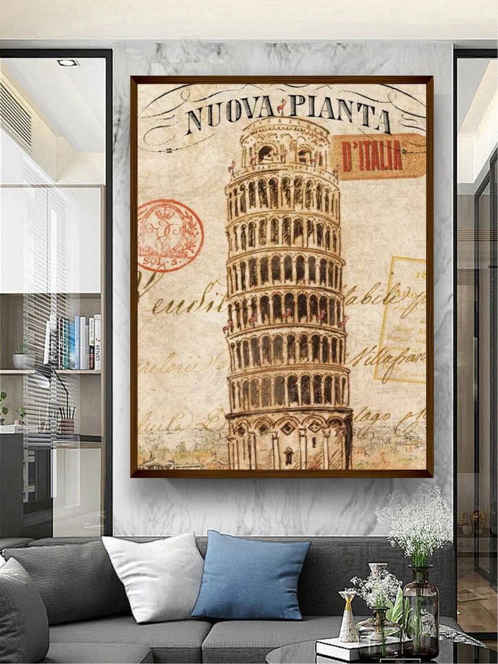 "Beige  Black Abstract Framed Wall Painting''