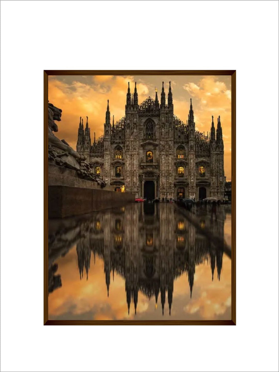 "Black  Yellow Landscape Photograph Wall Art''