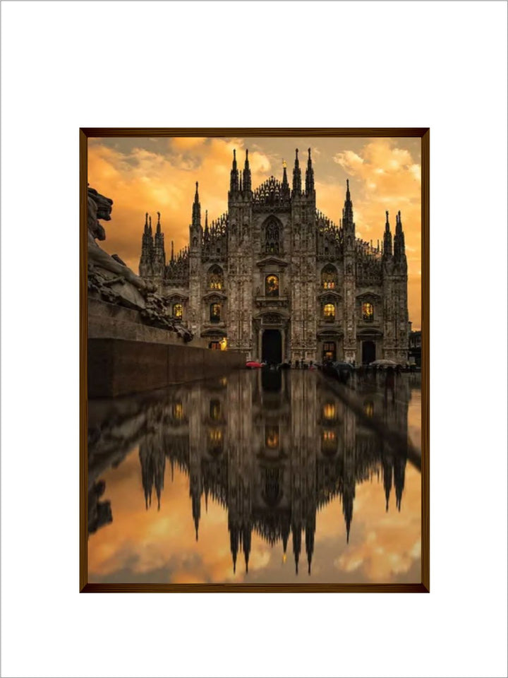 "Black  Yellow Landscape Photograph Wall Art''