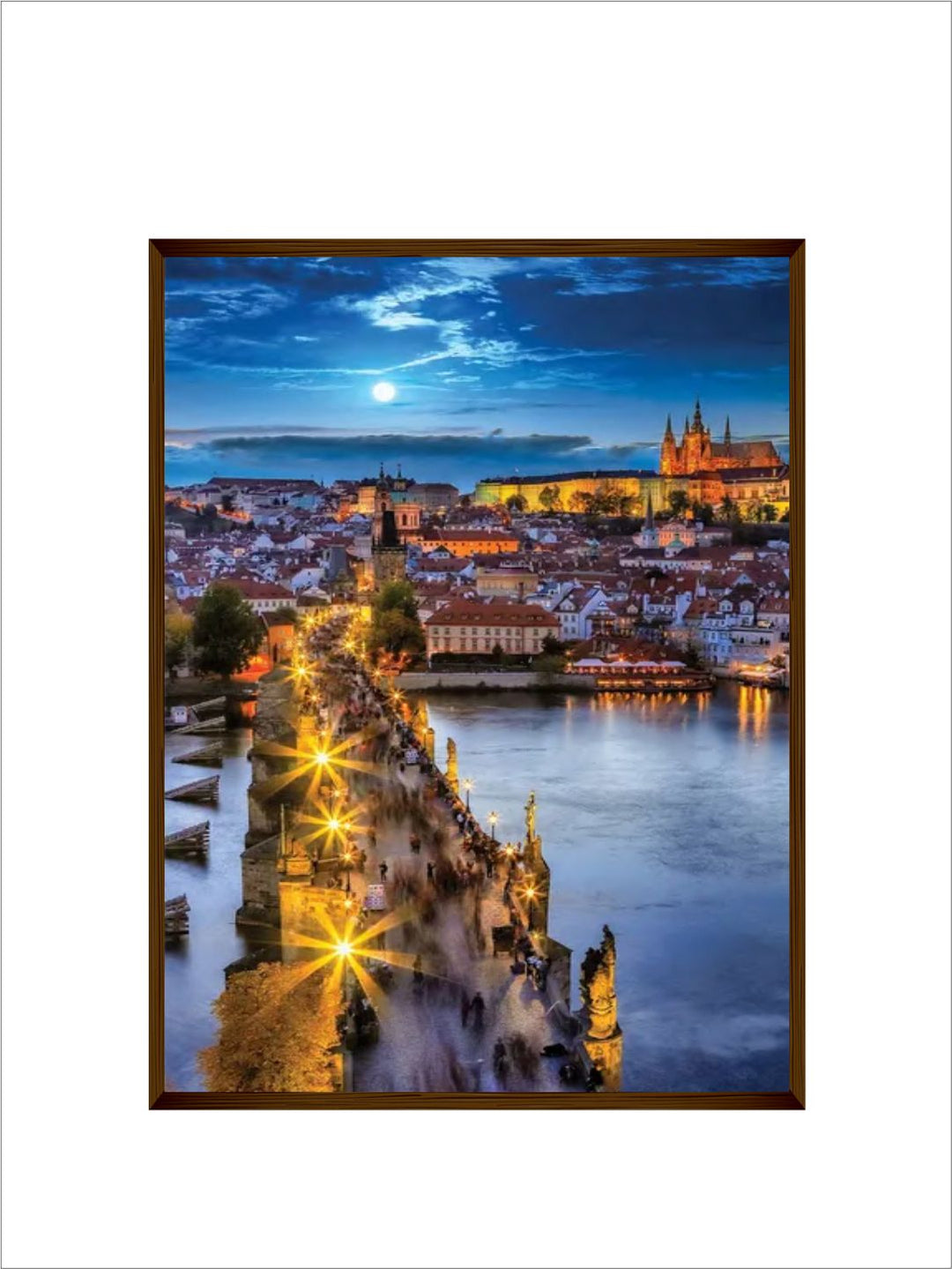"Blue Photograph Printed Framed Wall Art''