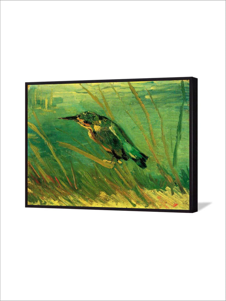 "Green & Yellow Bird Wall Painting''