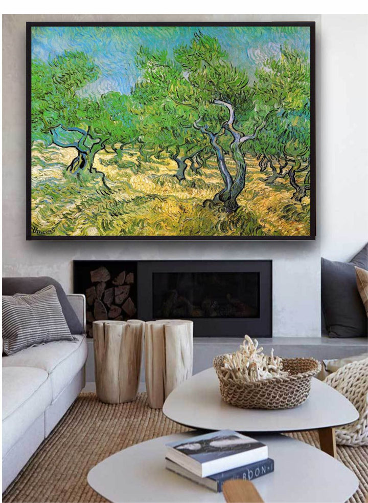 "Olive Grove By Van Gogh Printed Framed Wall Painting''